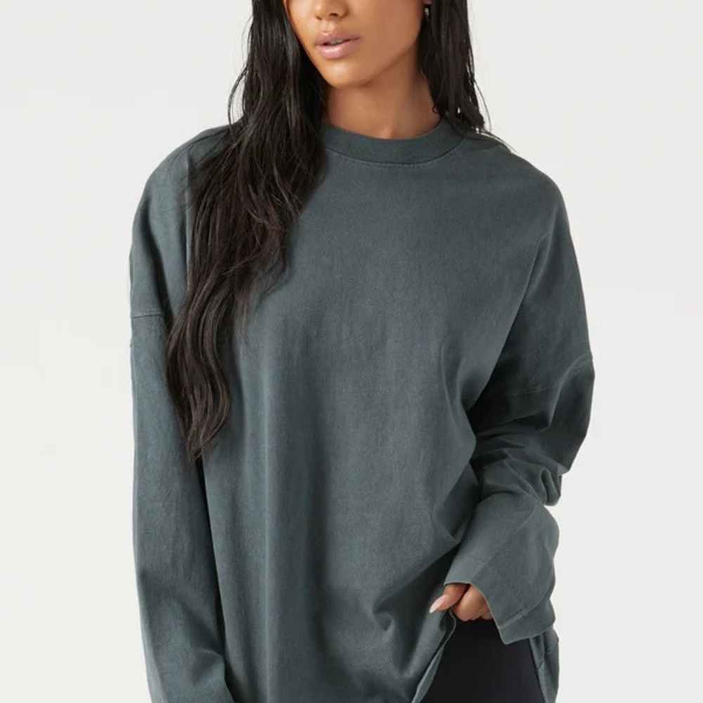 Joah Brown Vintage Washed Oversized Long Sleeve